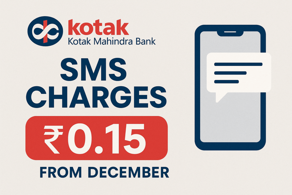 Kotak Mahindra Bank SMS Alert Charges 2025