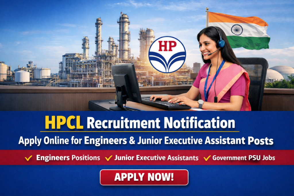 HPCL Recruitment 2026 Notification: Apply Online for Engineers & Junior Executive Assistant Posts | Government PSU Jobs