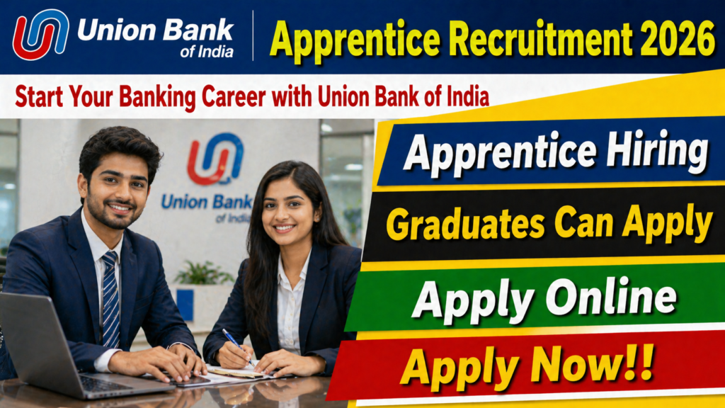 Union Bank of India Apprentice Recruitment 2026 – Apply Online, Eligibility, Salary & Last Date