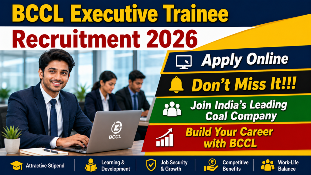 BCCL Executive Trainee Recruitment 2026: Apply Online Jobs