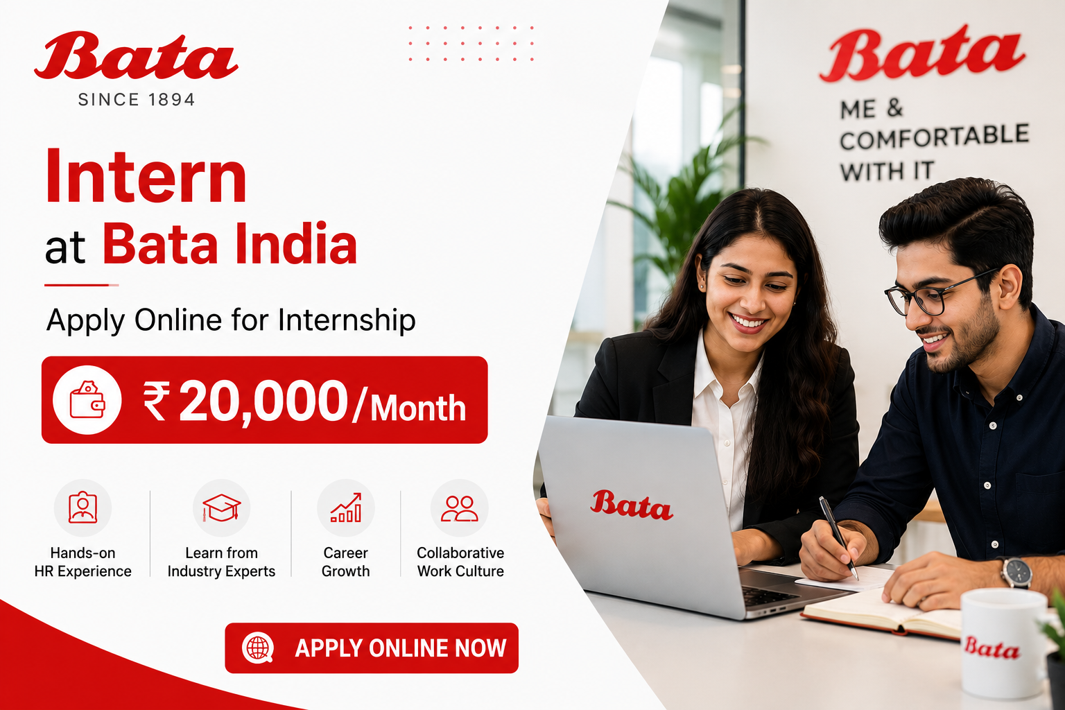 Human Resource Intern at Bata India – Apply Online for Internship (₹20,000/Month)