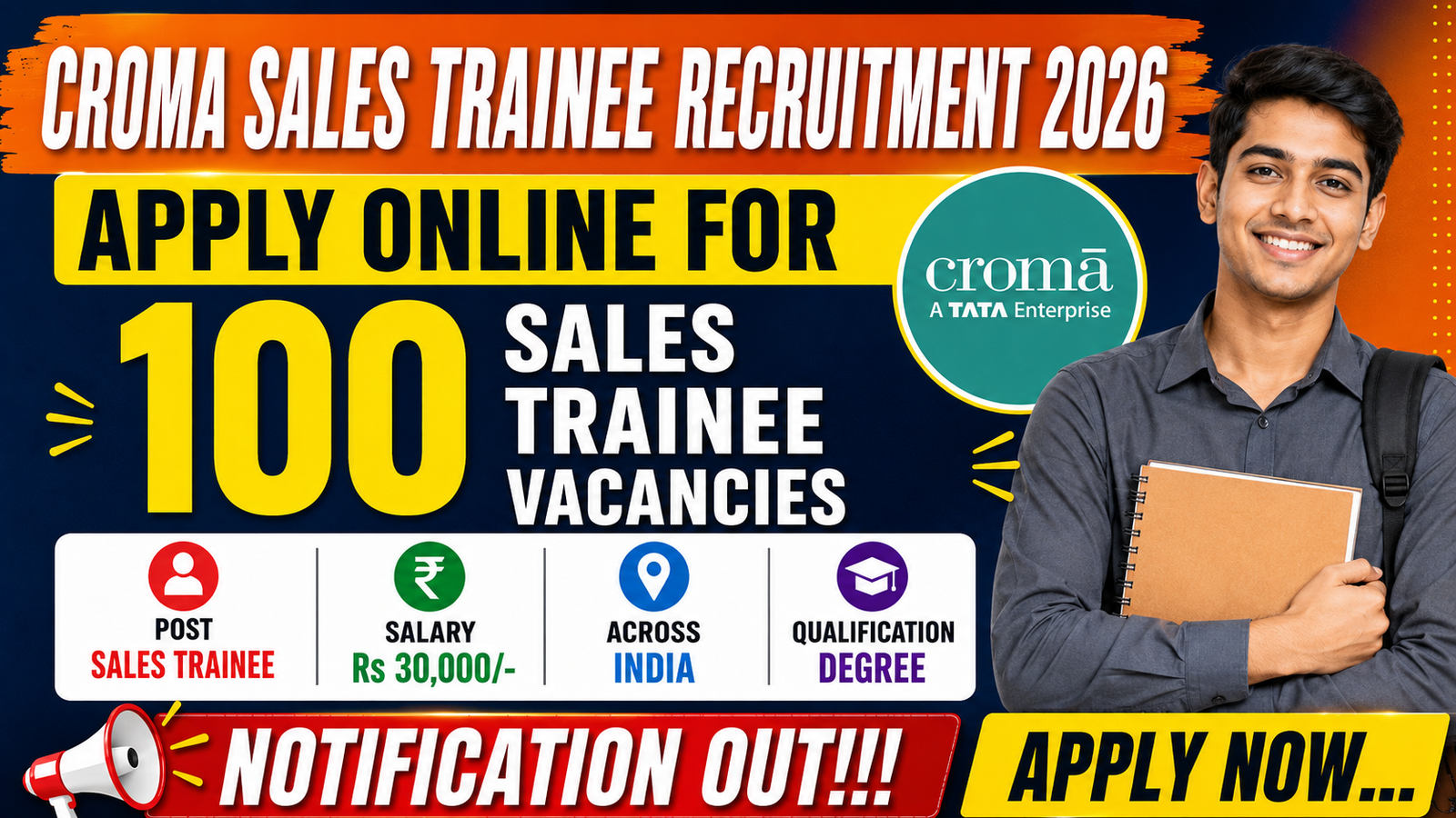 Croma Sales Trainee Recruitment 2026 Apply Online | Freshers Jobs