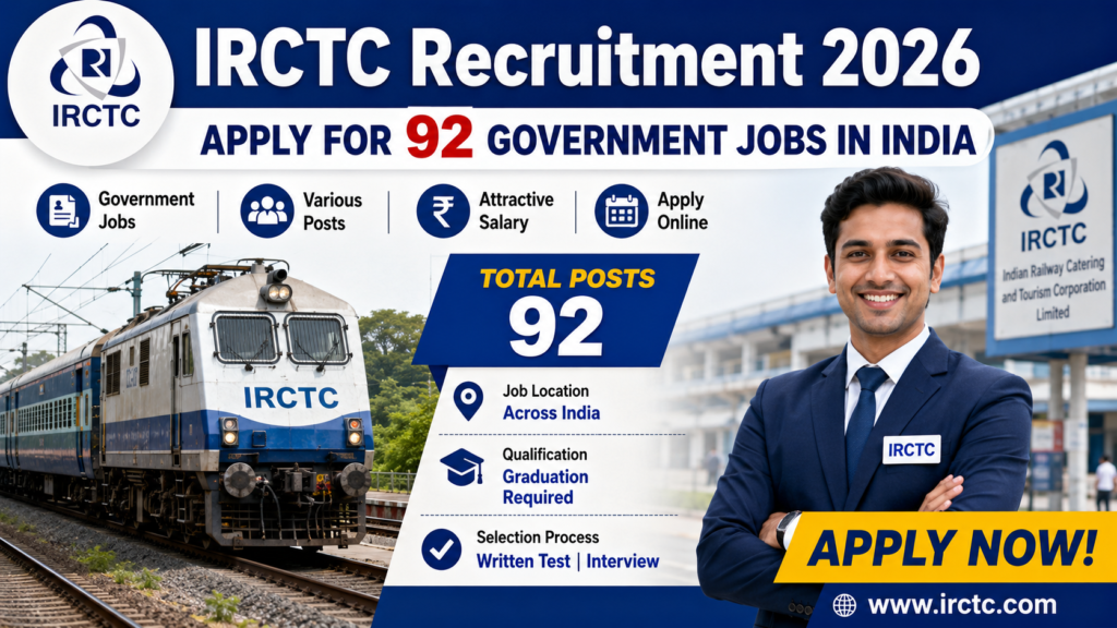 IRCTC Hospitality Monitor Recruitment 2026: Apply for 92 Government Hospitality Jobs in India