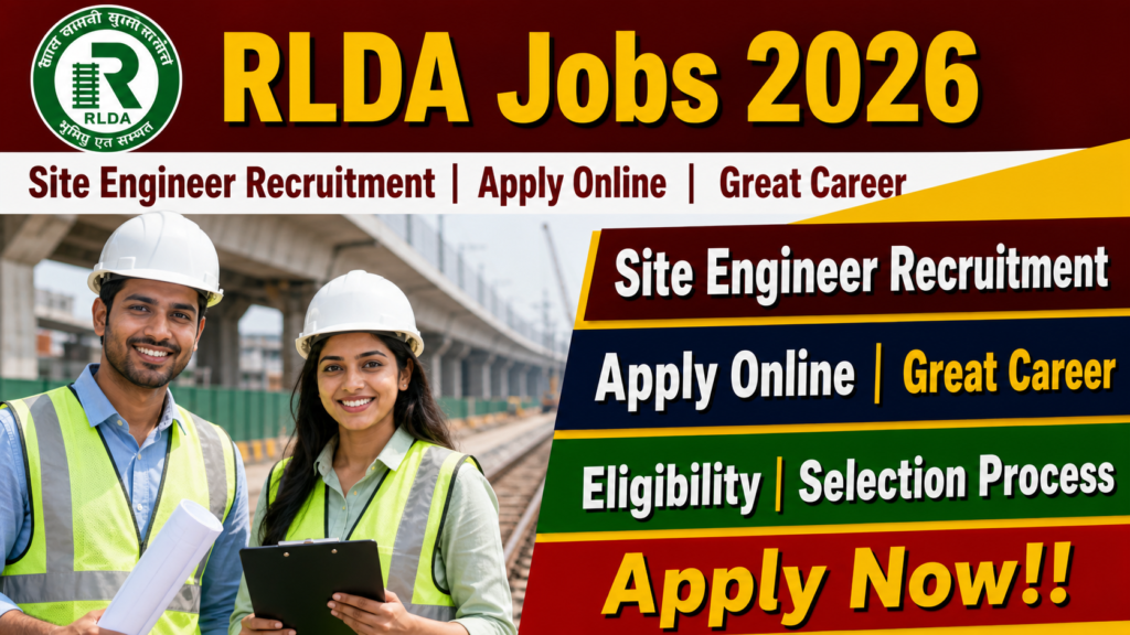 RLDA Jobs 2026 – Site Engineer Recruitment, Apply Online, Eligibility & Career Opportunities