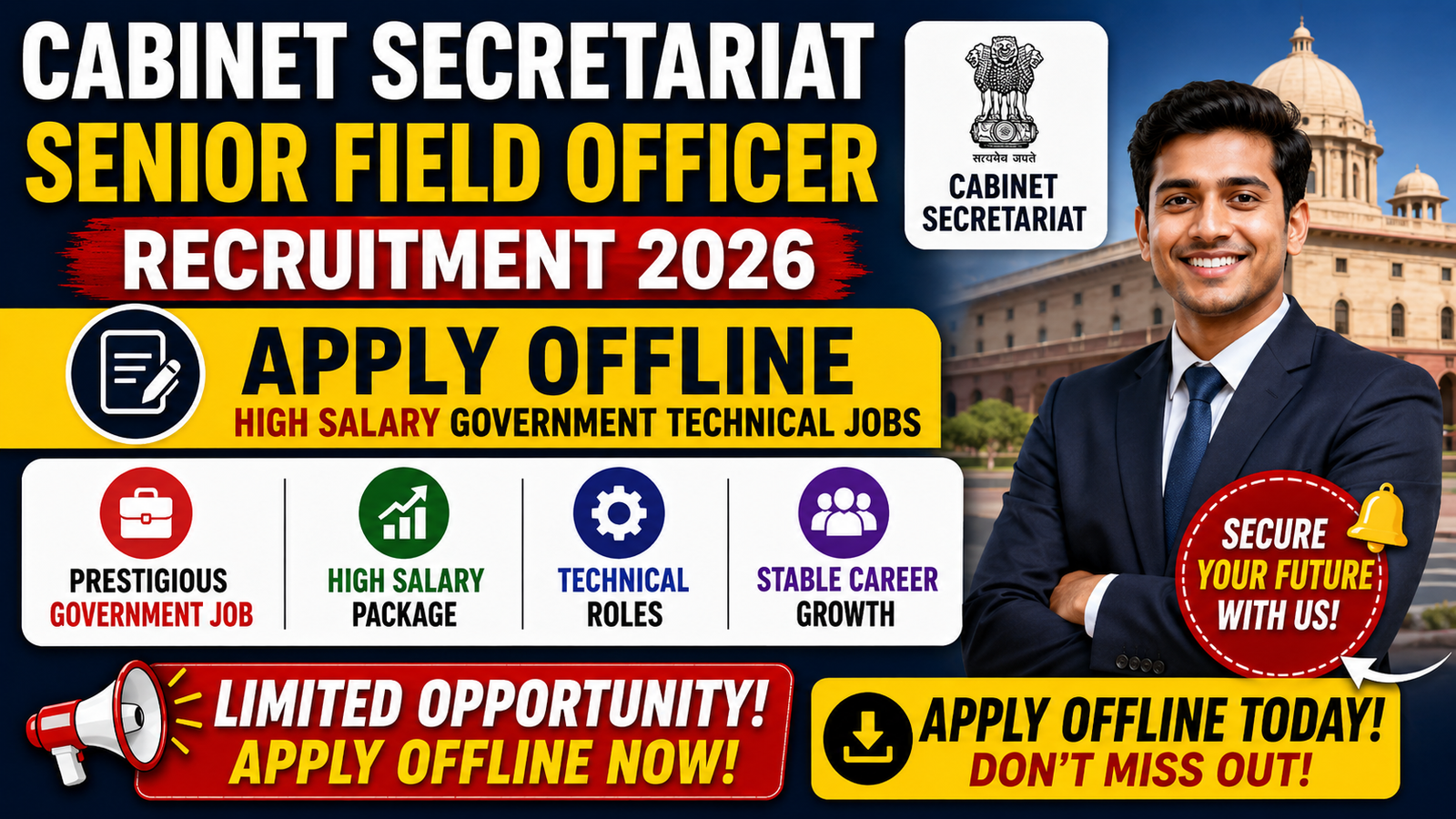 Cabinet Secretariat Senior Field Officer Recruitment 2026 Apply Offline | High Salary Government Technical Jobs Cabinet Secretariat Senior Field Officer Recruitment 2026 Apply Offline | High Salary Government Technical Jobs