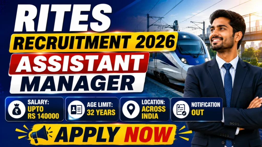 RITES Assistant Manager (Mechanical) Recruitment 2026 Notification Out for 24 Vacancies | Apply Online for Ministry of Railways PSU Jobs
