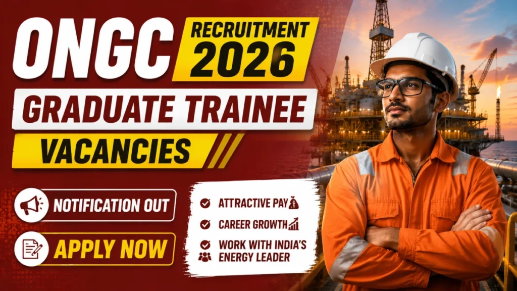 ONGC Recruitment 2026 Notification Out for 52 Geologist & Engineer Vacancies | Apply Online for E1 Level Executive Posts